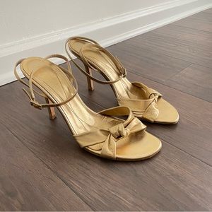 Kate Spade Gold Bow Sandals Size 9.5